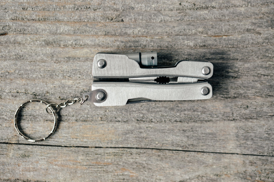 A multi-tool for a keychain. multitasking