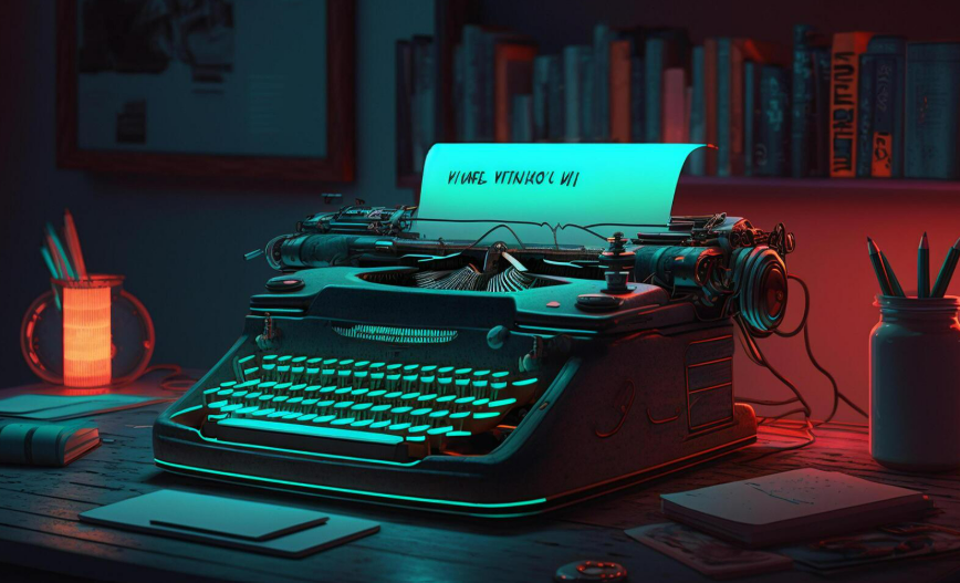 Type in Style 80s Typewriter in Neon Hues editing